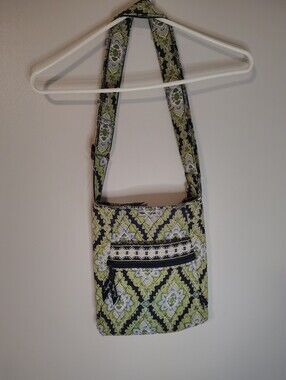 Vera Bradley Haymarket Paisley Medium Crossbody Tote Bag Triple Zip